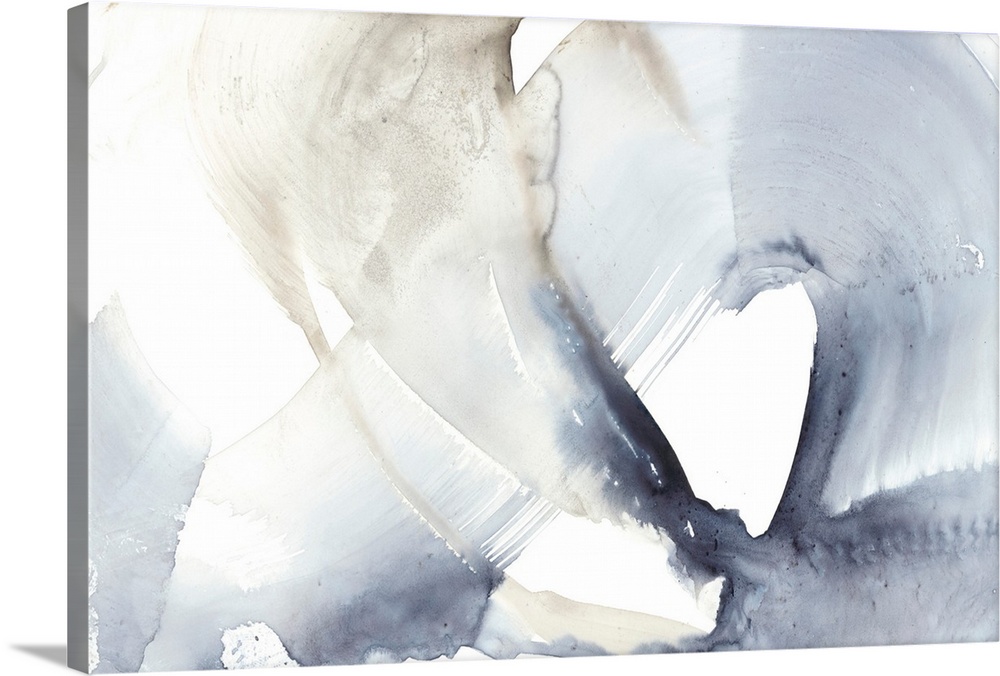 Contemporary watercolor abstract painted to resemble a wave-like shape.