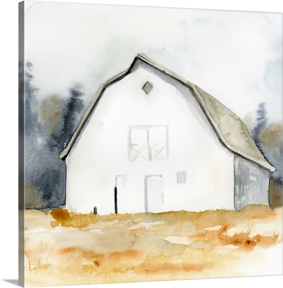 White Barn Watercolor III