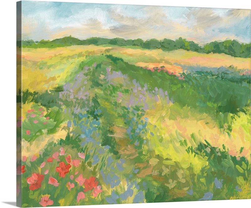 Windswept Flower Field II | Great Big Canvas