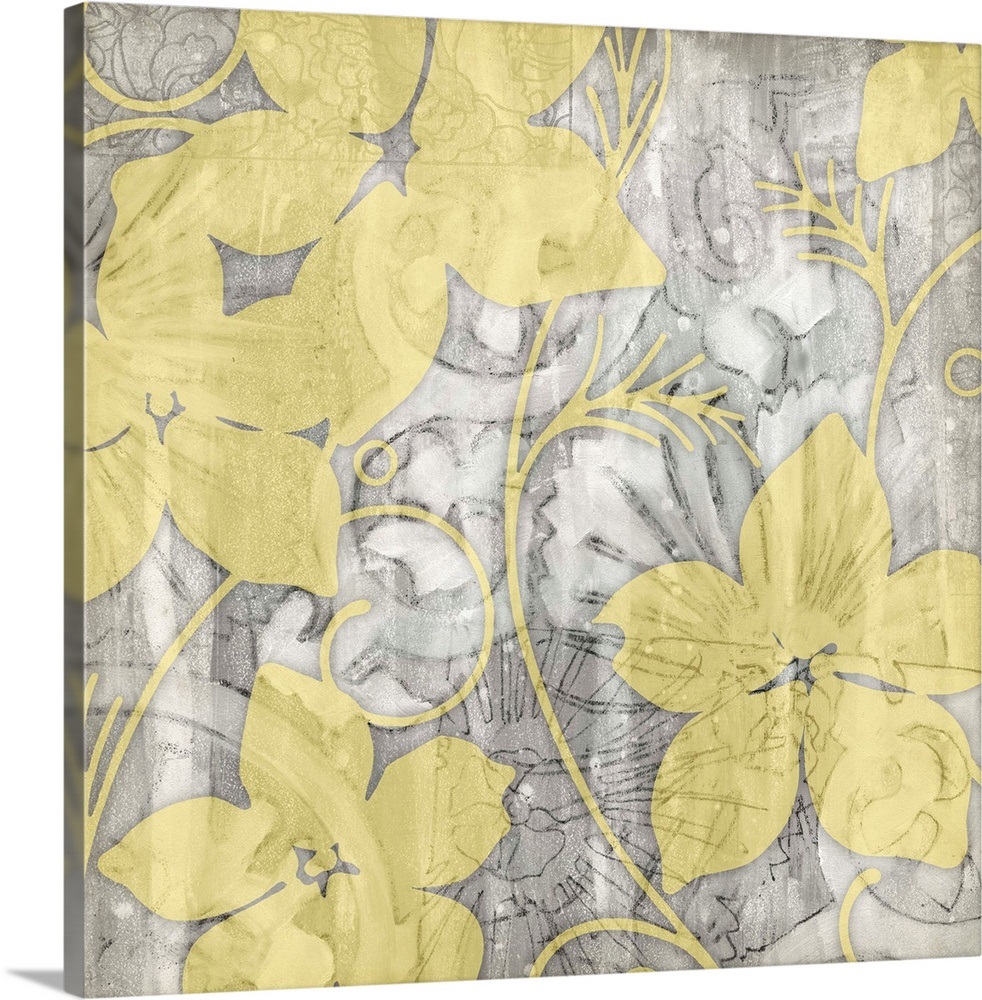 Yellow and Gray I Wall Art, Canvas Prints, Framed Prints, Wall Peels