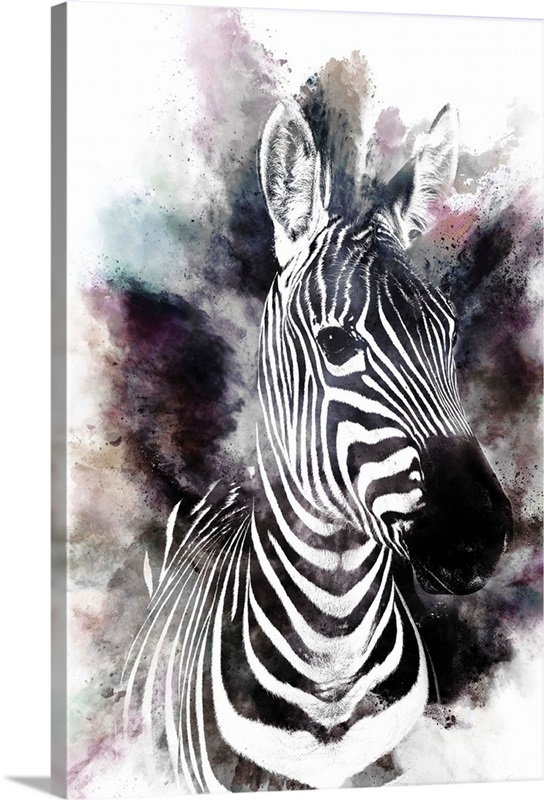 Rainbow Zebra On Black Background Bright Stock Illustration 1501967771