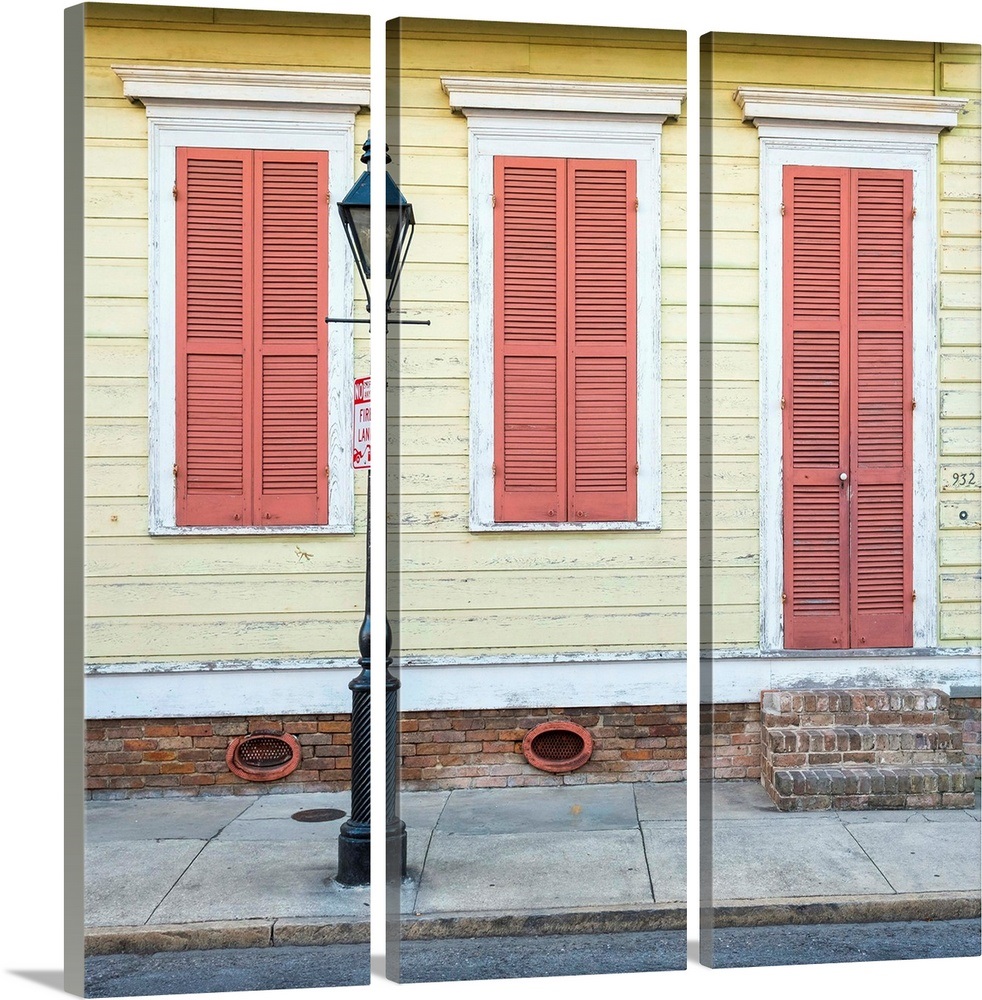 United States Louisiana New Orleans Colorful Doors And Windows In The French Quarter