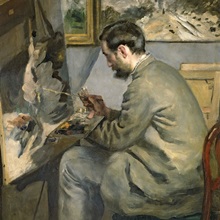 Frederic Bazille At His Easel 1867 Wall Art Canvas Prints Framed Prints Wall Peels Great Big Canvas