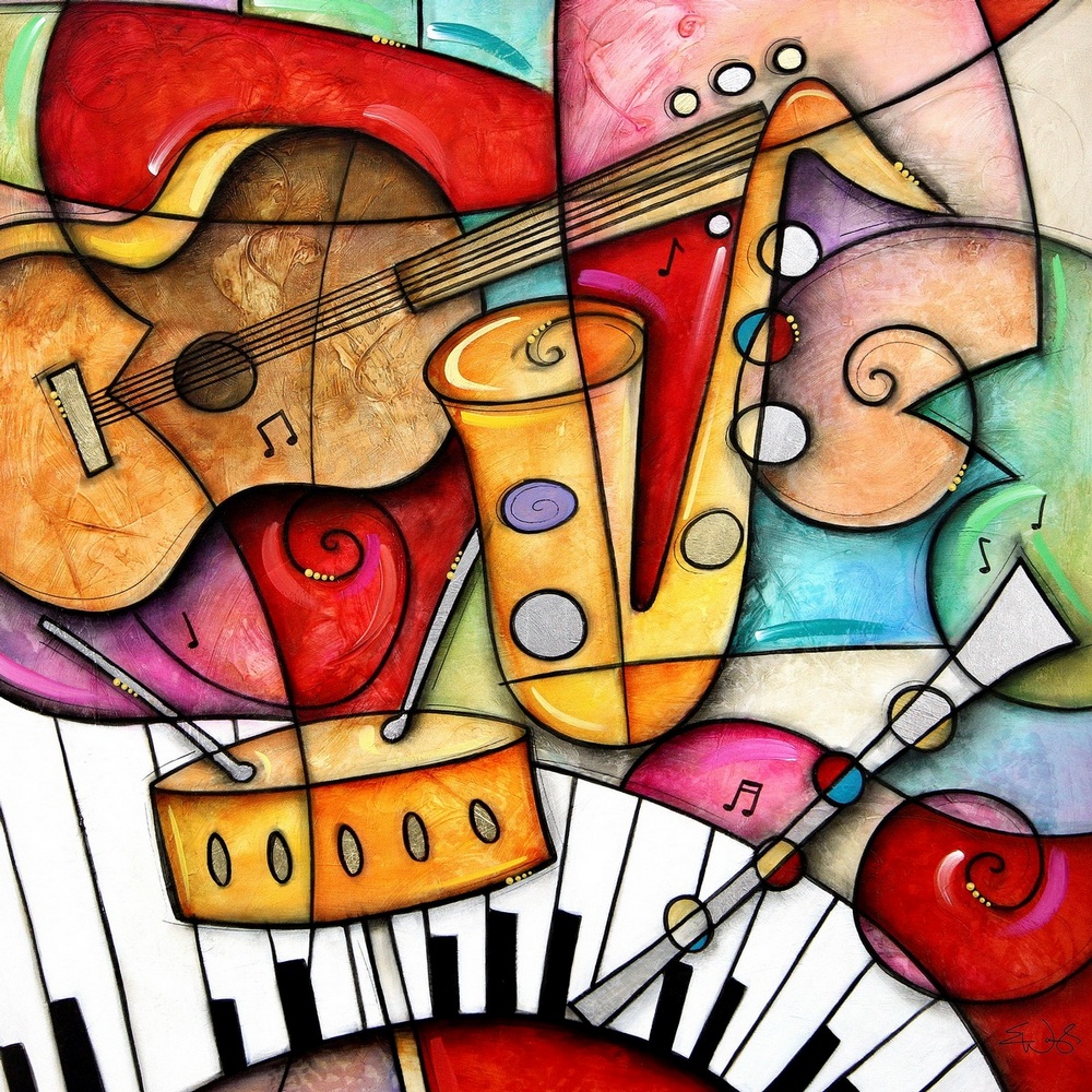 Guitar INSTRUMENTS   Musical BOX FRAMED CANVAS ART Picture HDR 280gsm 