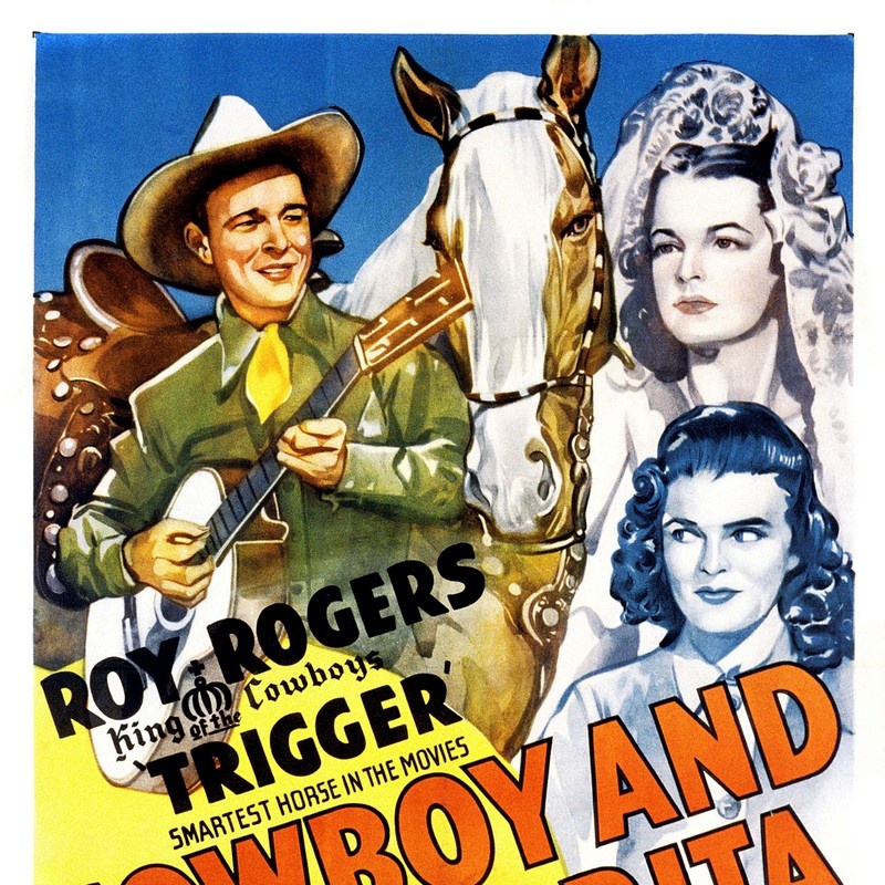 wall art Roy Rogers & the New Cowboy Book cover horse Trigger metal tin sign 