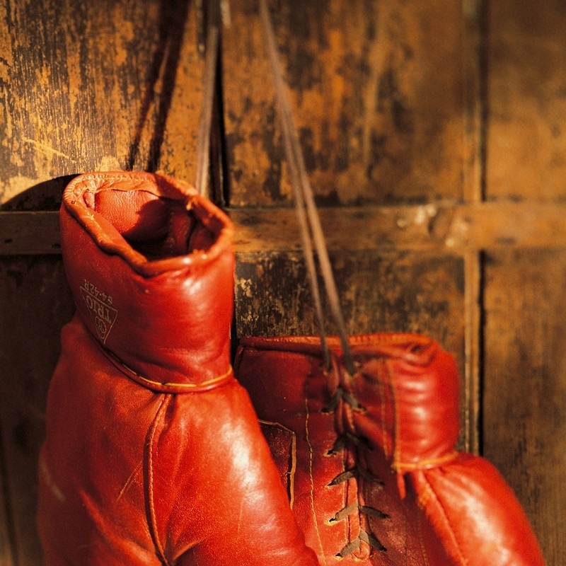 Boxer Joe Louis Wearing Boxing Gloves Metal Print