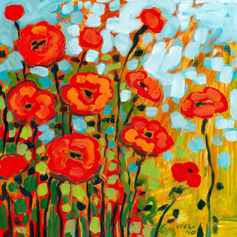 poppies drawing and painting