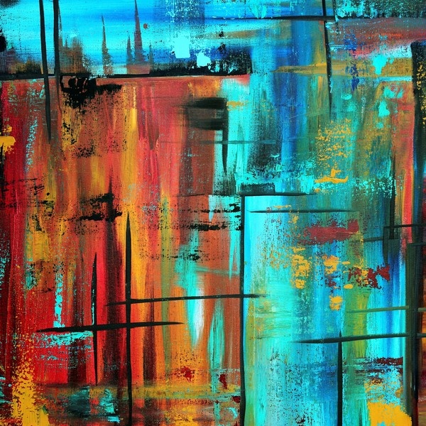 Free At Last Bold Colorful Abstract Art Wall Art, Canvas Prints, Framed Prints, Wall Peels