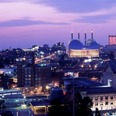 Kauffman Stadium Aerial Photo Skyline Print Capturing the 