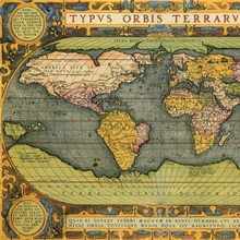 Oval World Map 1598 Wall Art Canvas Prints Framed Prints Wall Peels Great Big Canvas