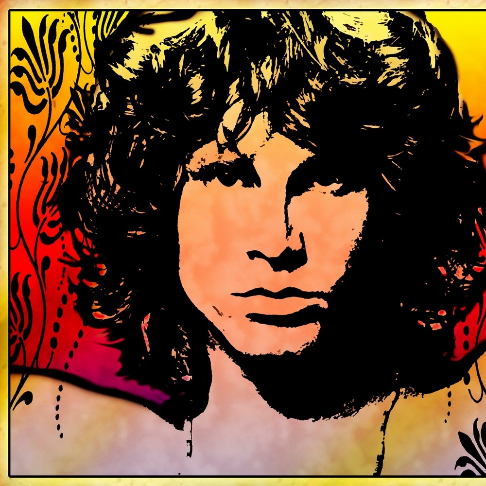 Jim Morrison Canvas Abstract Iconic Art Print box framed Picture 