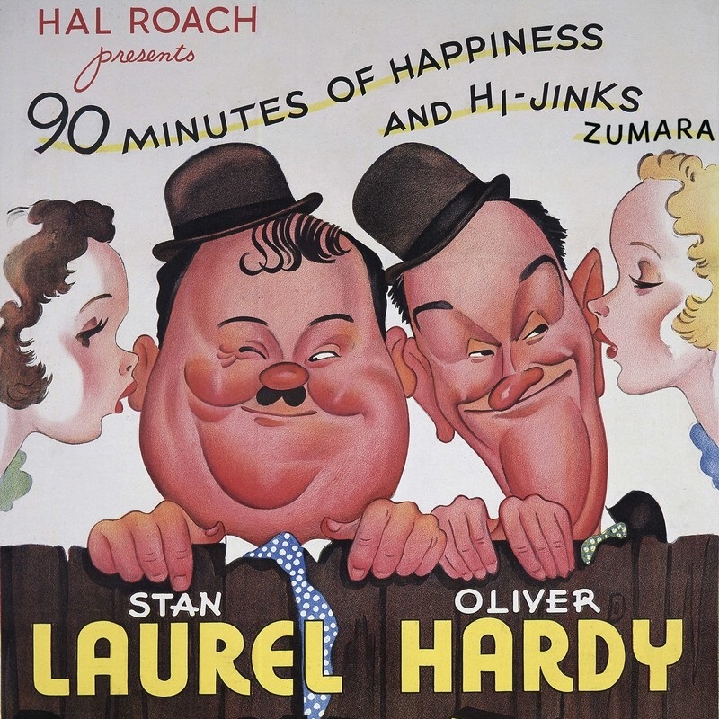 Locker Magnet Laurel & Hardy B & W Photo 2" X 3" Fridge Classic Comedy Duo!
