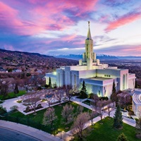 Bountiful Utah Temple, Sunset Across the Valley, Bountifu... image thumbnail