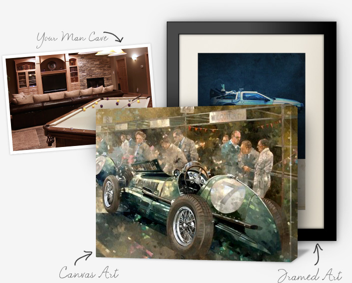 Man Cave Art Home Decor Canvas Prints