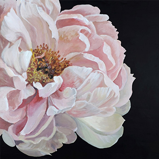 ポスター アート Orchid Fandango 48W\"x30H\" ORCHID FANDANGO by ELIZABETH HORNING - WHITE FLORAL