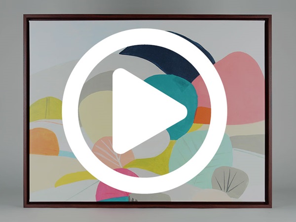 Stretched Canvas, Gold Floating Frame product video thumbnail