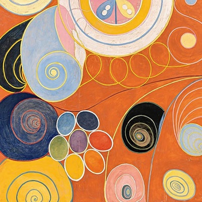 close up of abstract illustrated shapes and color