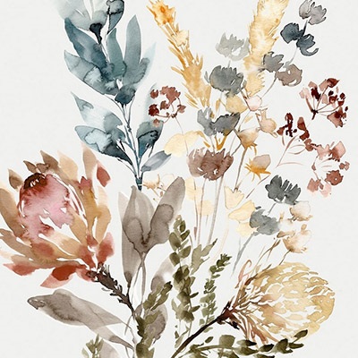 abstract floral wall art