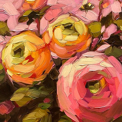 abstract floral wall art